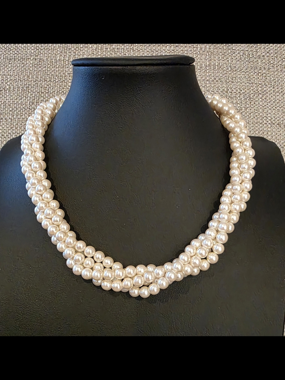 Classic Cream Faux Pearl Multi-Strand Necklace